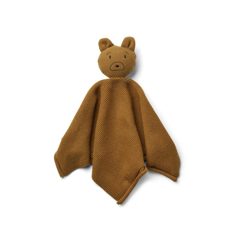 Doudou tricoté en coton bio Mr Bear Golden Caramel - Liewood